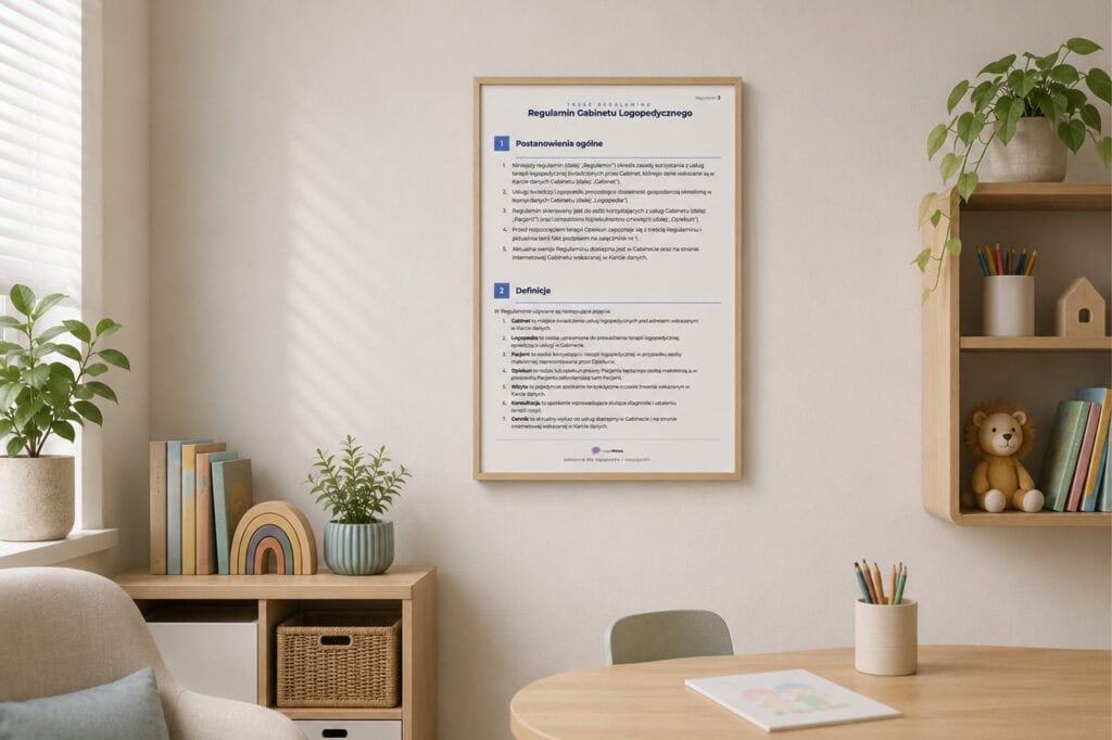 Wzór regulaminu gabinetu logopedycznego do pobrania - LogoMowa